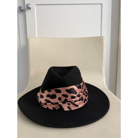 EUGENIA KIM  Maxine leopard-print satin-trimmed wool-felt fedora MSRP 395$ - Picture 5 of 10